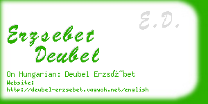 erzsebet deubel business card